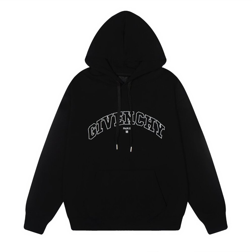 Givenchy black embroidered hoodie
